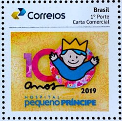 PB 143 Selo Personalizado Gomado 100 Anos do Hospital Pequeno Príncipe 2019