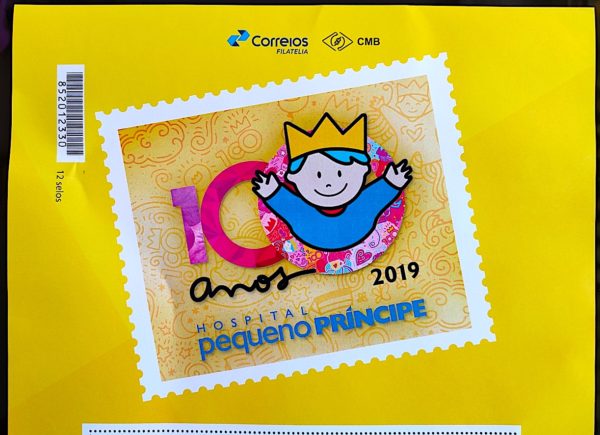 PB 143 Selo Personalizado Gomado 100 Anos do Hospital Pequeno Príncipe 2019 Vinheta