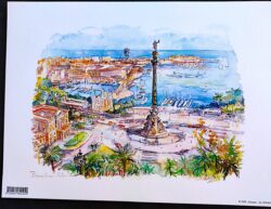 Poster Espanha Barcelona Pintura Porto