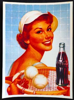 Poster Pin Up Mulher Coca Cola Tênis