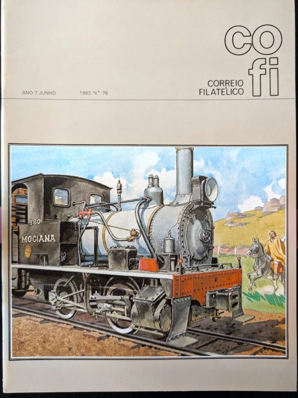 Revista COFI Correio Filatélico 1983 Ano 7 Número 76 Trem Mogiana