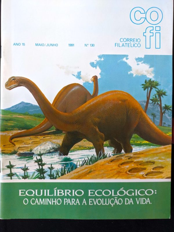 Revista COFI Correio Filatélico 1991 Ano 15 Número 130 Dinossauro