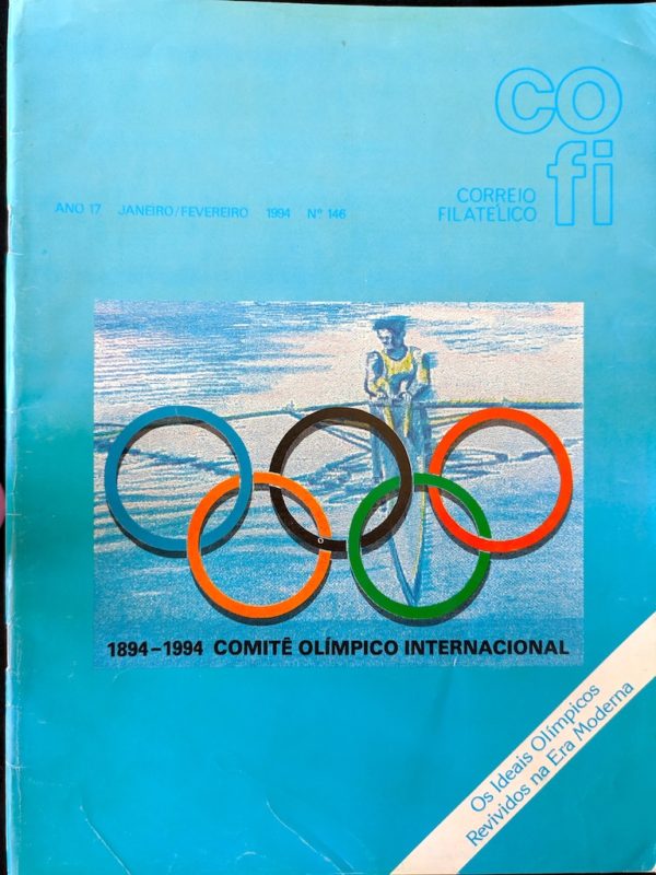 Revista COFI Correio Filatélico 1994 Ano 17 Número 146 Comite Olímpico Internacional COI