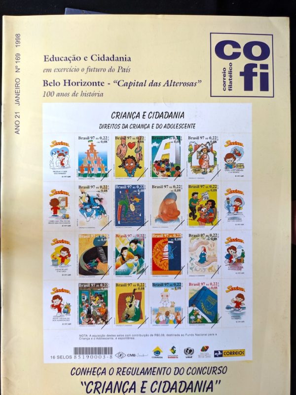 Revista COFI Correio Filatélico 1998 Ano 21 Número 169 Criança e Cidadania