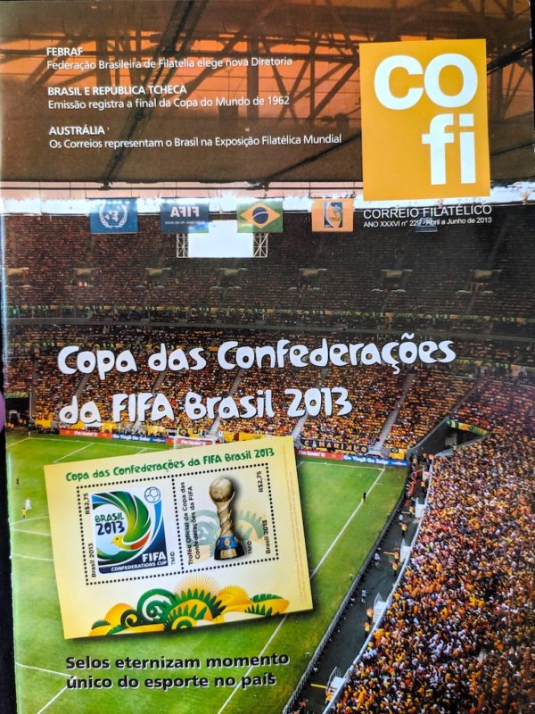 Revista COFI Correio Filatélico 2013 Ano 36 Número 229 Copa das Confederações