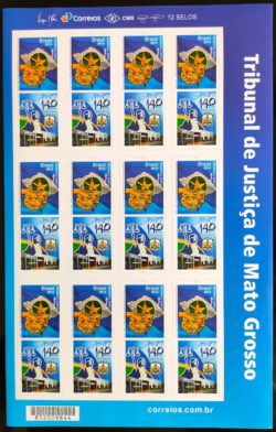 C 3409 Selo Personalizado Tribunal de Justiça do Mato Grosso 2015 Folha