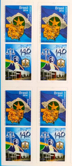 C 3409 Selo Personalizado Tribunal de Justica do Mato Grosso 2015 Quadra