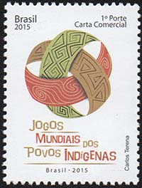 C 3439 Selo Jogos Mundiais dos Povos Indigenas Indio 2015