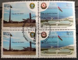 C 3457 Selo Brasil Azerbaijao 2015 Quadra CBC DF Brasília