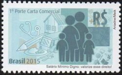 C 3463 Selo Salario Minimo 2015C 3463 Selo Salario Minimo Economia Dinheiro 2015