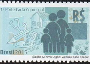 C 3463 Selo Salario Minimo 2015C 3463 Selo Salario Minimo Economia Dinheiro 2015