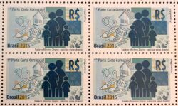 C 3463 Selo Salario Minimo Economia Dinheiro 2015 Quadra