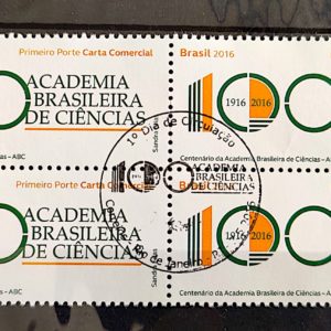 C 3589 Selo Centenário da Academia Brasileira de Ciências 2016 Quadra CBC RJ