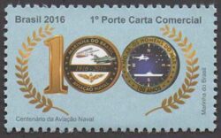 C 3629 Selo Centenario da Aviacao Naval Brasileira 2016