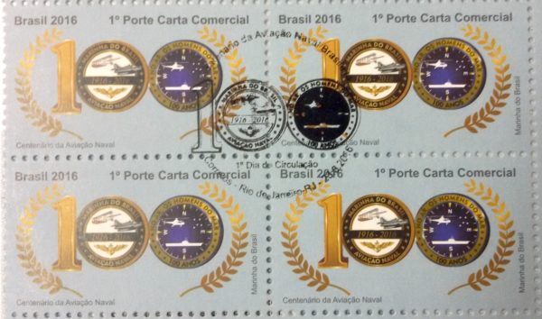 C 3629 Selo Centenário da Aviação Naval Brasileira 2016 Quadra CBC DF Brasília