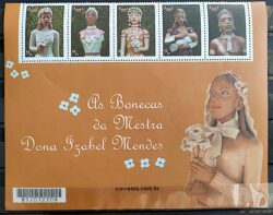 C 3630 Selo Bonecas da Mestra Dona Izabel Mendes 2016 Com Vinheta