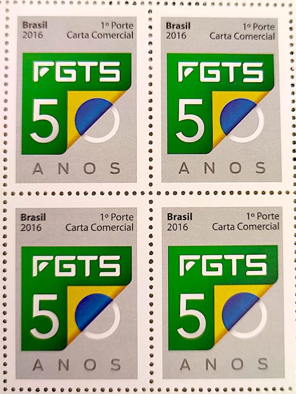 C 3650 Selo FGTS - 50 Anos FGTS 2016 Quadra