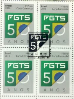 C 3650 Selo 50 Anos FGTS 2016 Quadra CBC DF Brasilia