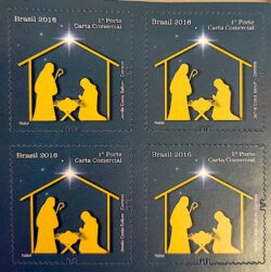 C 3653 Selo Natal Presepio Religiao 2016 Quadra