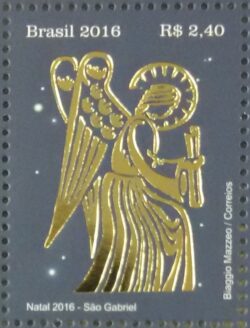C 3654 Selo Natal Anjo Gabriel Religiao 2016