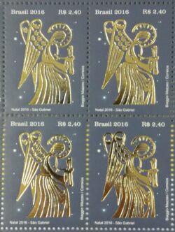 C 3654 Selo Natal Anjo Gabriel Religiao 2016 Quadra