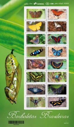 C 3660 Selo Borboletas Brasileiras Folha 2016