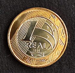 Moeda 1 Real 2019 Flor de Cunho