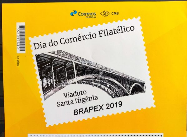 PB 124 Selo Personalizado Básico BRAPEX 2019 Comércio Filatélico Vinheta G