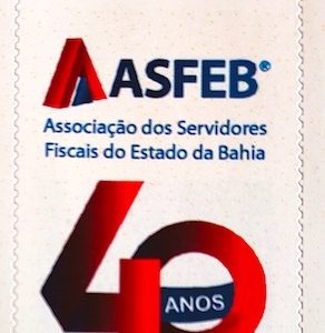 PB 148 Selo Personalizado 40 Anos da ASFEB Associação dos Servidores Fiscais da Bahia 2020