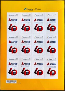 PB 148 Selo Personalizado 40 Anos da ASFEB Associação dos Servidores Fiscais da Bahia 2020 Folha