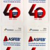 PB 148 Selo Personalizado 40 Anos da ASFEB Associação dos Servidores Fiscais da Bahia 2020 Quadra