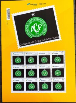 PB 57 Selo Personalizado Chapecoense Futebol  GOMADO 2017 Folha G