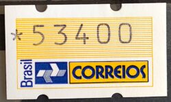 Selo Etiqueta Automato 53400 Logomarca ECT 1993