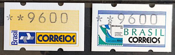 Selo Etiqueta Automato 9600 Brasiliana Logomarca ECT 1993