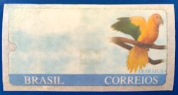 Selo Etiqueta Autômato Ararajuba Letra Fina Sem Franquia Raro