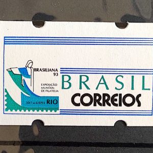 Selo Etiqueta Automato Brasiliana 1993 Em Branco