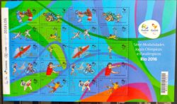 C 3465 Selo Jogos Olimpicos e Paralimpicos Rio 2016 2ª Emissao Olimpiadas Paralimpiadas 2015 Folha