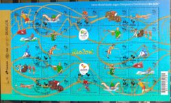 C 3510 Selo Jogos Olimpicos e Paralimpicos Rio 2016 3ª Emissao Olimpiadas Paralimpiadas 2015 Folha CBC RJ