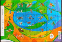 C 3539 Selo Modalidades Olimpicas Rio 2016 4ª Emissao Olimpiadas 2015 Folha