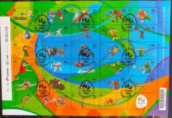C 3539 Selo Modalidades Olimpicas Rio 2016 4ª Emissao Olimpiadas 2015 Folha CBC RJ