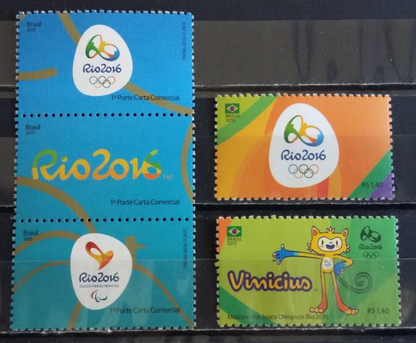 Selo Olimpíadas Rio 2016 Mascote e Logomarca 2015