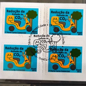 Selo Regular Cód 864 Redução da Emissão de CO2 Ordinário 2015 Quadra CBC DF Brasília