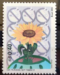 C 2380 Selo Dia Mundial Sem Tabaco Flor 2001