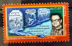 C 2381 Selo Escritor Jose Lins do Rego Literatura 2001