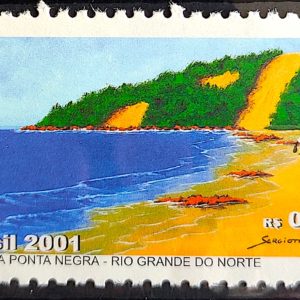 C 2388 Selo Praias Brasileiras Ponta Negra 2001
