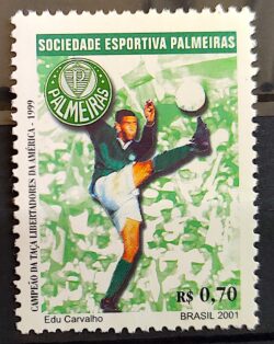 C 2404 Selo Campeoes da Libertadores Futebol Palmeiras 2001
