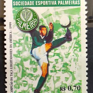 C 2404 Selo Campeoes da Libertadores Futebol Palmeiras 2001