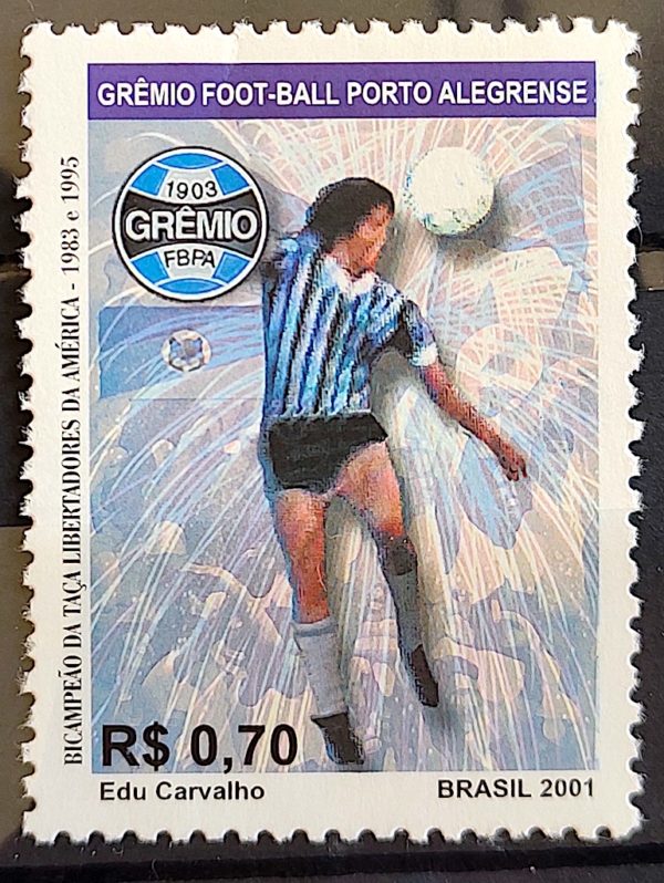 C 2406 Selo Campeões da Libertadores Futebol Grêmio 2001