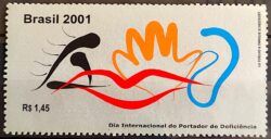 C 2434 Selo Dia Internacional do Portador de Deficiencia Saude 2001