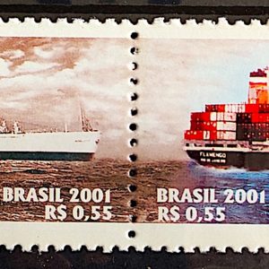 C 2436 Selo Marinha Mercante Navio Copacabana e Flamengo 2001